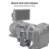 FANAUE HB-04T Camera Articulating Magic Arm, Dual Ballhead Monitor Holder Featuring 1/4" Thread Screw and Positioning Holes