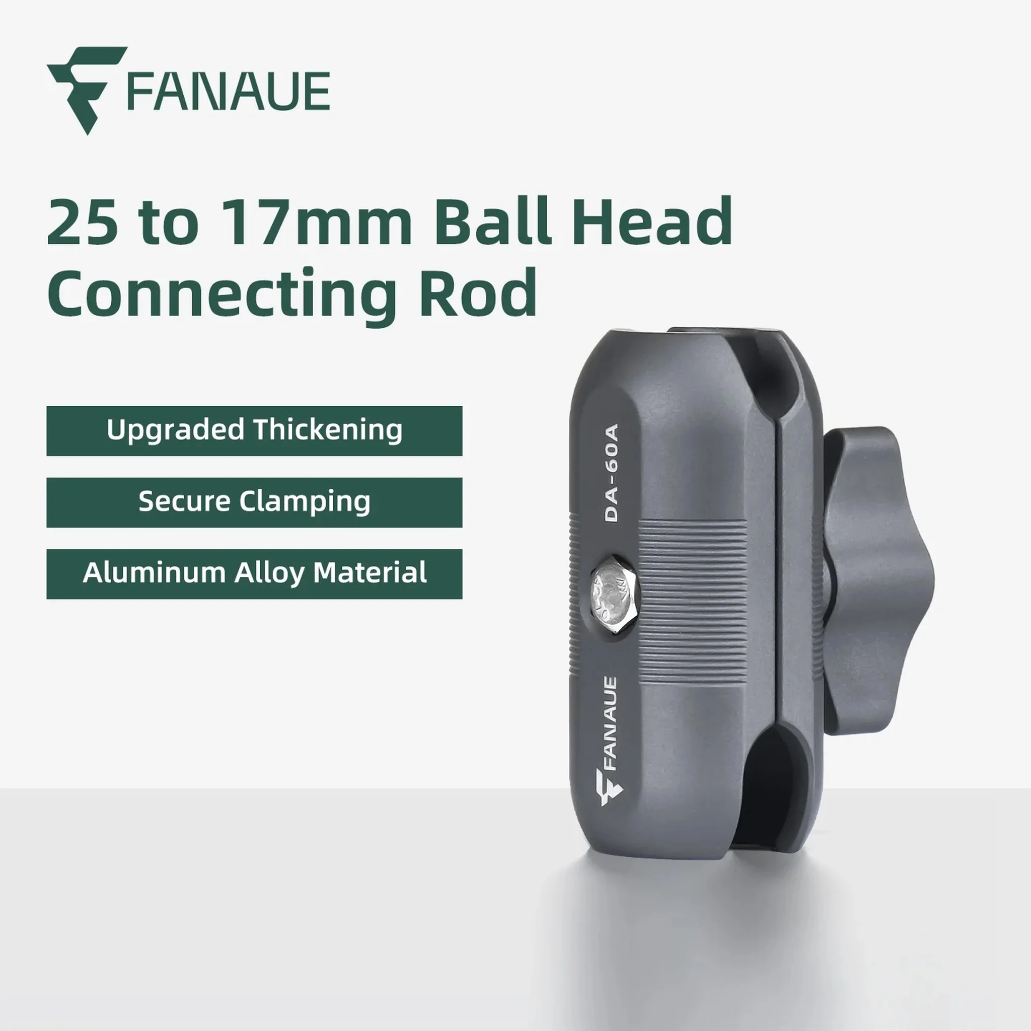 FANAUE DA-60A 60mm Double Socket Arm 25mm Ball to 17mm Ball
