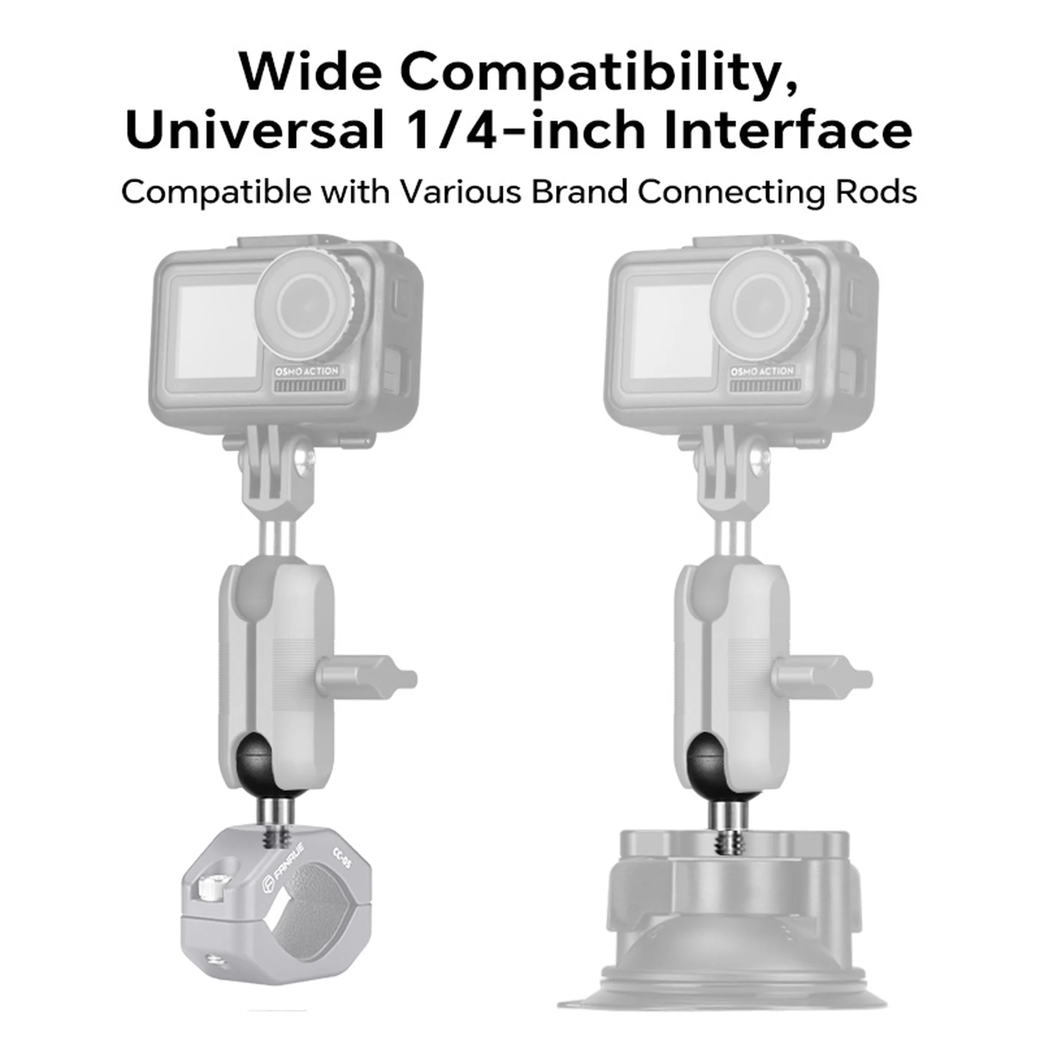 FANAUE B-1 Ball Adapter with 1/4"-20 Threaded Post,three models are available (25/20/17mm), compatible with the RAM mounting system.