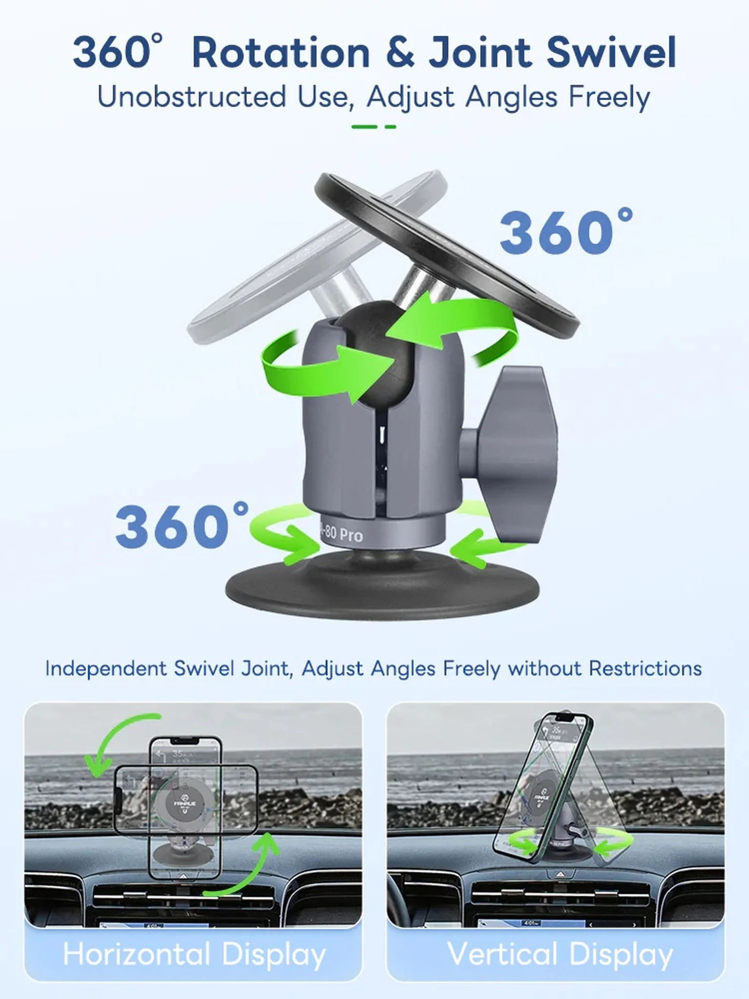FANAUE SC-03T Magnetic CarPhone Holder for Dashboard
