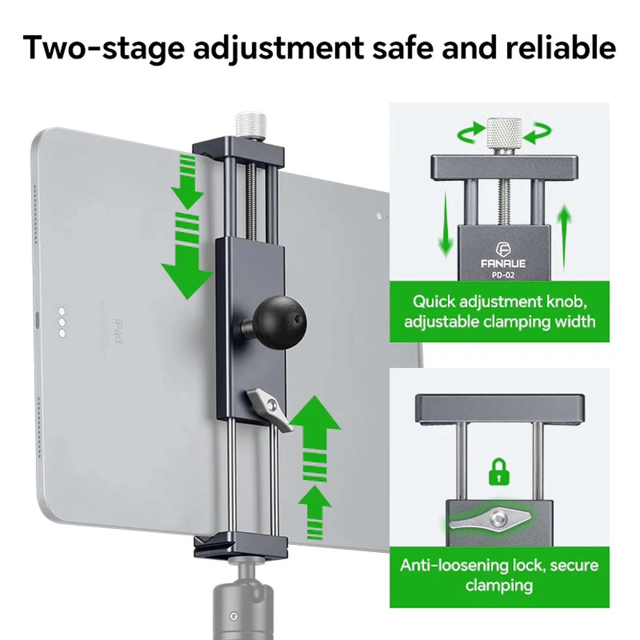 FANAUE Car Rear Seat Tablet Mount / Motorcycle Rearview Mirror Tablet Mount