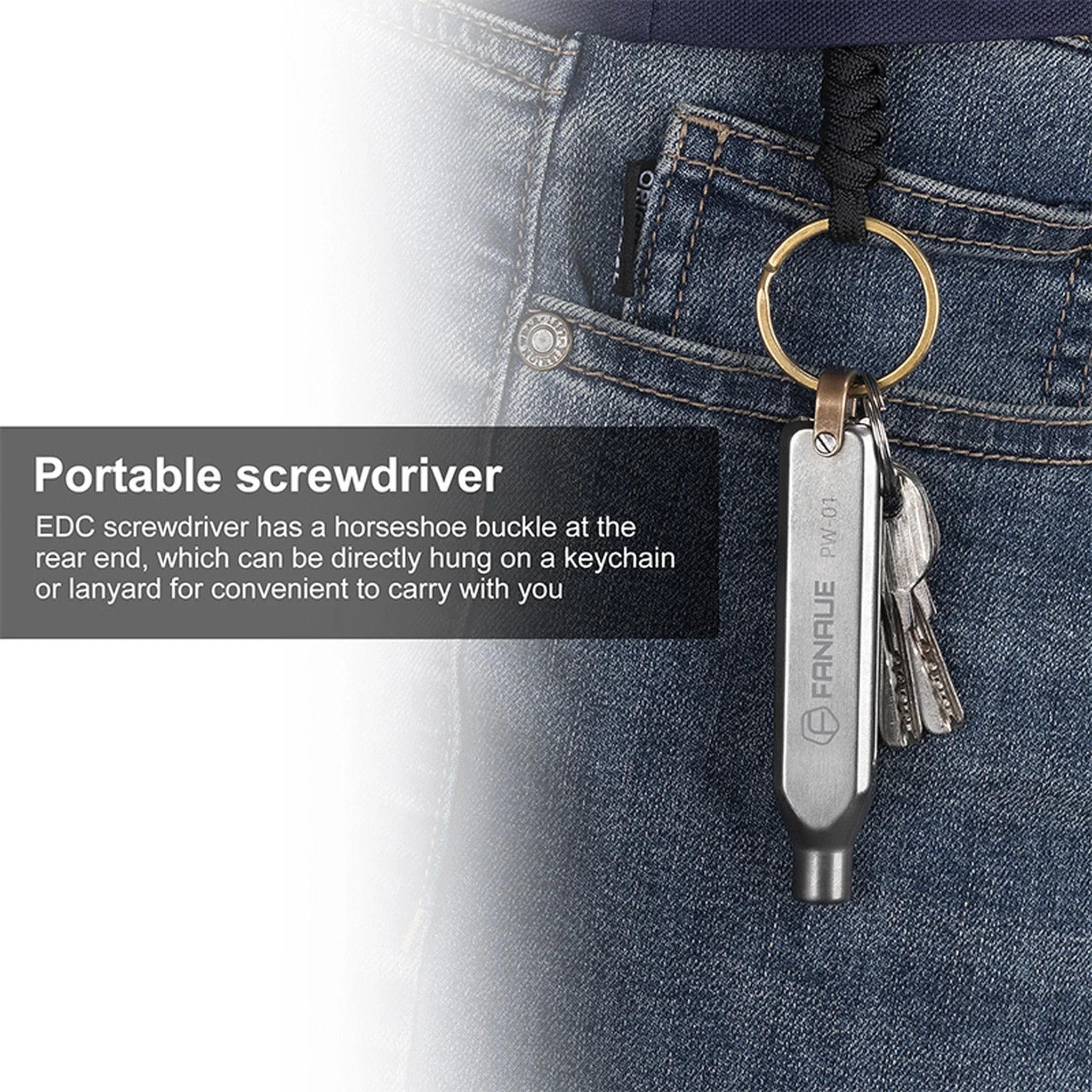 FANAUE Titanium Pocket Screwdriver, Precision Screwdriver Set, Professional Grade Magnetic Repair Tool Kit for Electronics.