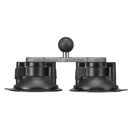 FANAUE Twist Lock Double Suction Cup Base Compatible Windshield Car Tablet Mount 360 Degree Rotation For RAM MOUNTS