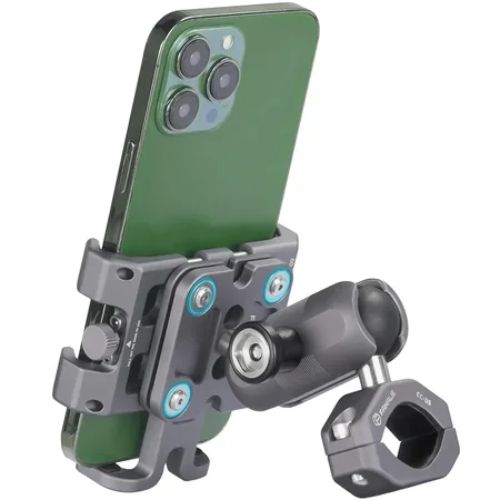 FANAUE Motorcycle Phone Mount Adapter with Shock Absorption Anti-Theft Function