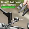 FANAUE MB-01 Ball Mount Base with 10mm Mounting Hole,Angled Motorcycle Mirror Mounting Base, Compatible with DA-60 DA-90 DA-150 Double Socket Arm And Bike Motorcycle Mirrors Lever Phone Holder