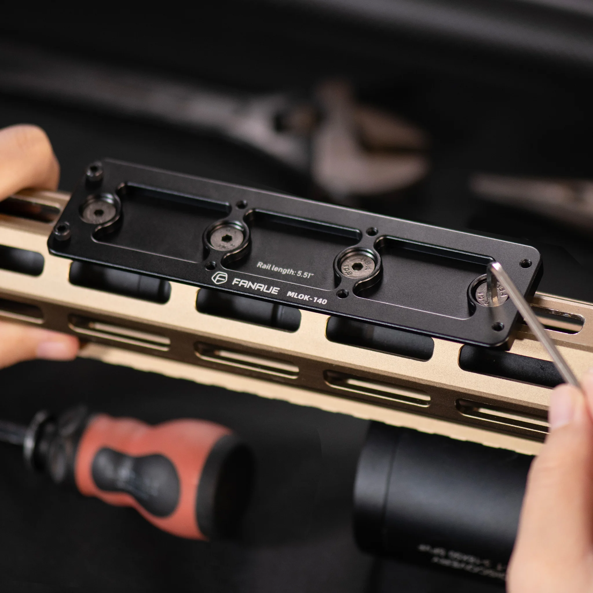 FANAUE  MLOK-140 Arca Rail Tripod Mount Mlok Adapter Compatiable Arca-Swiss/RRS