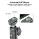 FANAUE HB-04T Camera Articulating Magic Arm, Dual Ballhead Monitor Holder Featuring 1/4" Thread Screw and Positioning Holes