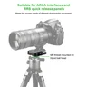 FANAUE SC-ARCⅡ ARCA-Swiss Bipod Adapter, ARCA-Swiss Quick Release, Arca Tripod Mount for Fanaue Tripod Heads