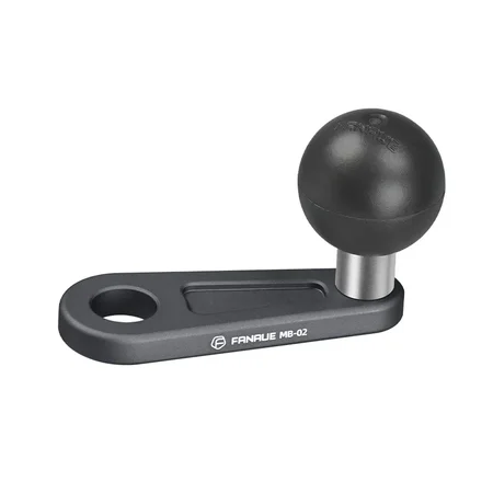 FANAUE MB-02 Ball Mount Base with 10mm Mounting Hole,Right Angle Motorcycle Rearview Mirror Mounting Base, Compatible with DA-60 DA-90 DA-150 Double Socket Arm and Other Compatible Devices