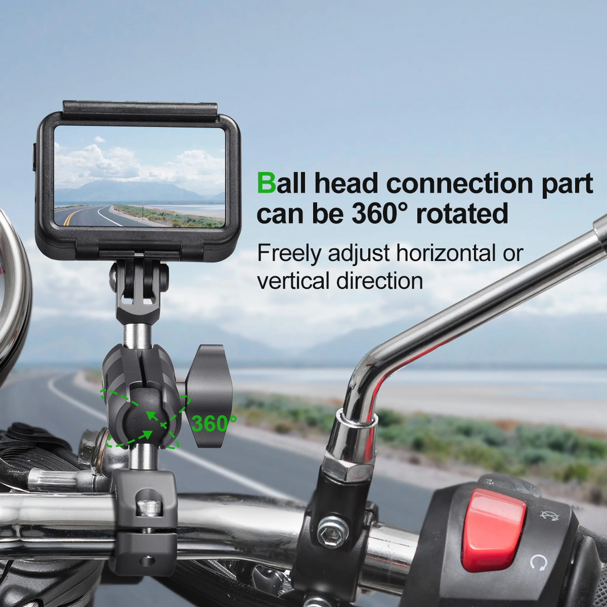 FANAUE B-1 Ball Adapter with 1/4"-20 Threaded Post,three models are available (25/20/17mm), compatible with the RAM mounting system.