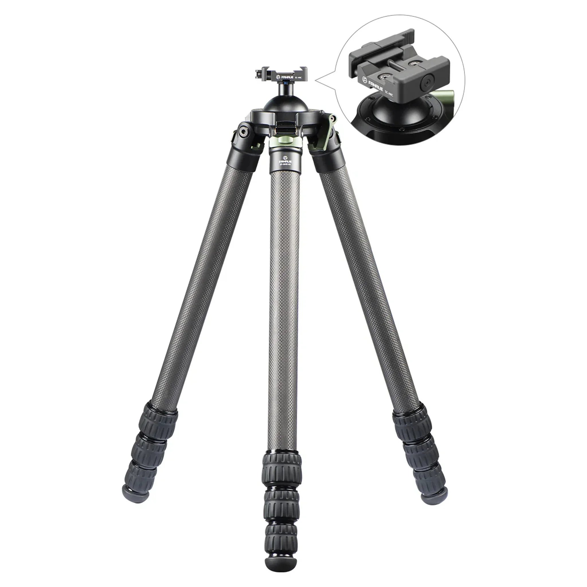 FANAUE ST-3640-65T Hunting Tripod Set（Tripod+Bino Adapter+Saddle Mount）Load 25kg