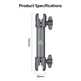 FANAUE Composite Dual-sided 360° rotation Double Socket Swivel Arm Compatible with RAM Mounts 1" Ball Components