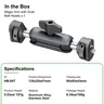 FANAUE HB-04T Camera Articulating Magic Arm, Dual Ballhead Monitor Holder Featuring 1/4" Thread Screw and Positioning Holes