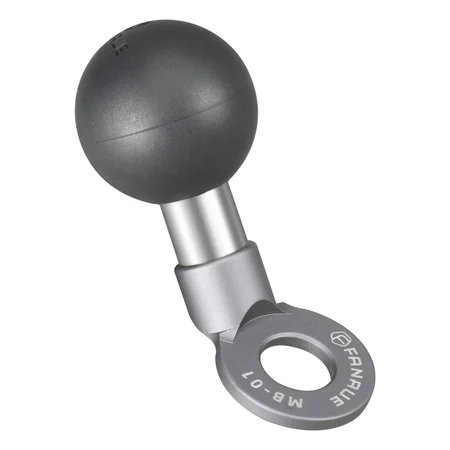 FANAUE MB-01 Ball Mount Base with 10mm Mounting Hole,Angled Motorcycle Mirror Mounting Base, Compatible with DA-60 DA-90 DA-150 Double Socket Arm And Bike Motorcycle Mirrors Lever Phone Holder