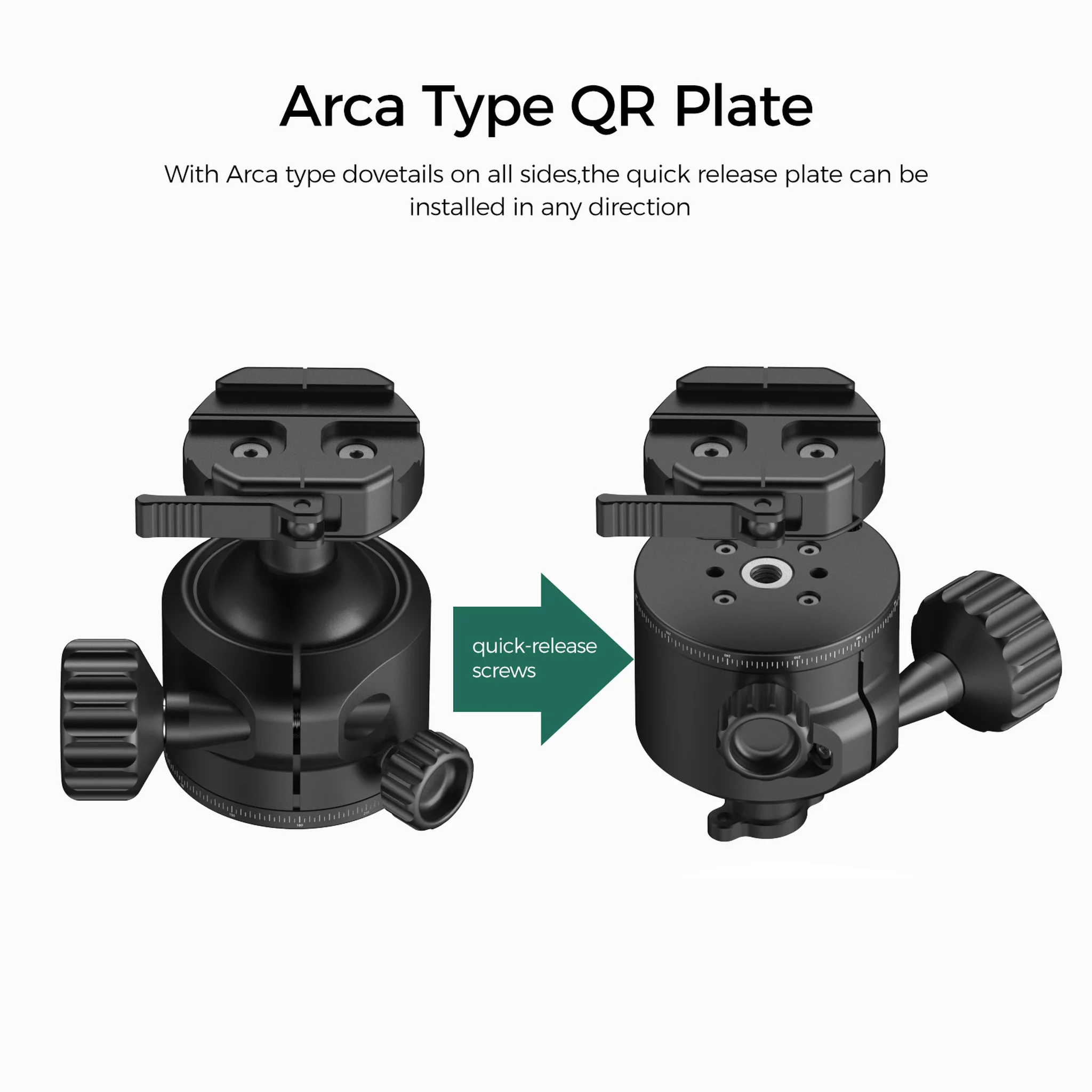 FANAUE XB-55T Precision Rotation Scale Panoramic Ball Head With Arca Quick Release Plate Precision Rotation Scale For Shooting/Hunting/Photography (Load 30KG)