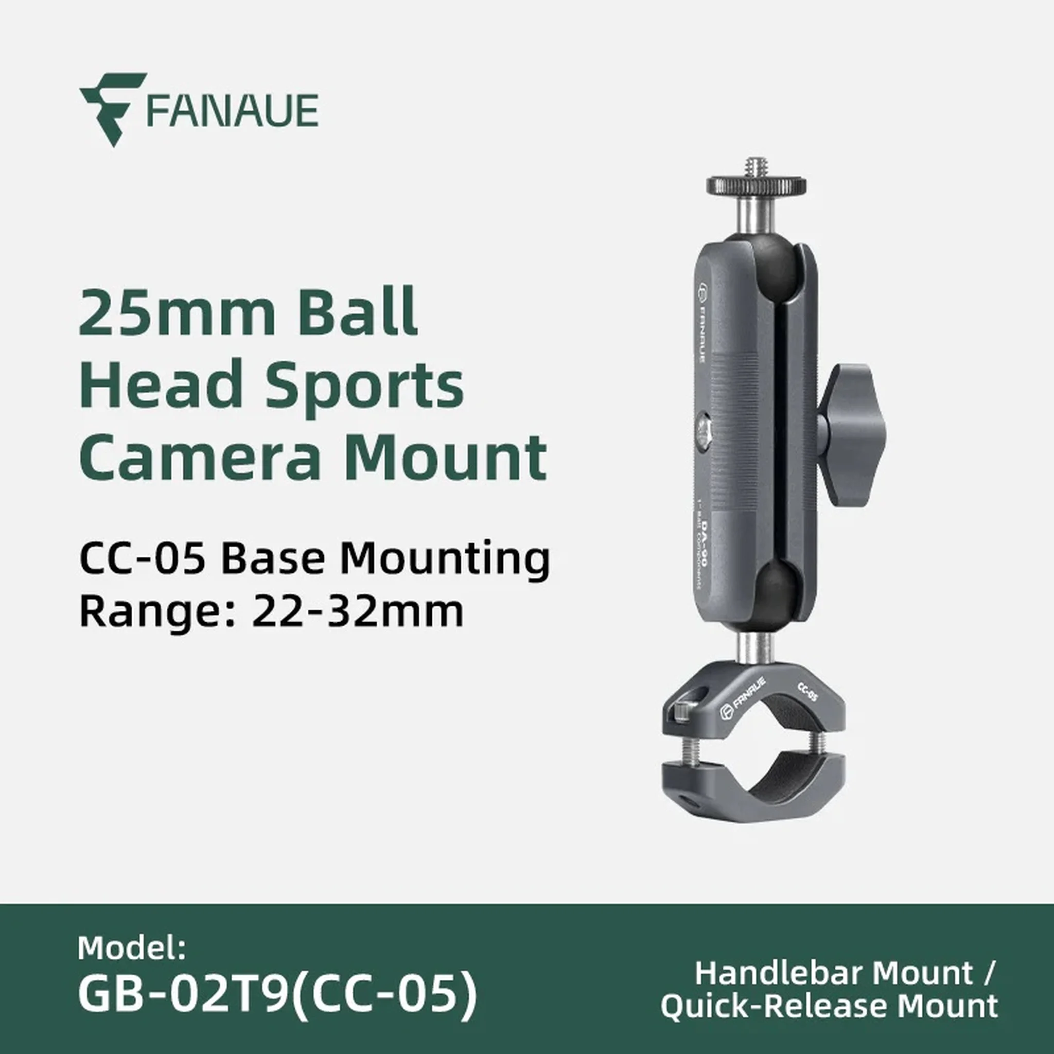 FANAUE GB-02 Universal Action Camera Mount Kit for Motorcycle