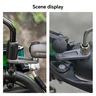 FANAUE MB-02 Ball Mount Base with 10mm Mounting Hole,Right Angle Motorcycle Rearview Mirror Mounting Base, Compatible with DA-60 DA-90 DA-150 Double Socket Arm and Other Compatible Devices