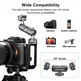 FANAUE HB-04T Camera Articulating Magic Arm, Dual Ballhead Monitor Holder Featuring 1/4" Thread Screw and Positioning Holes