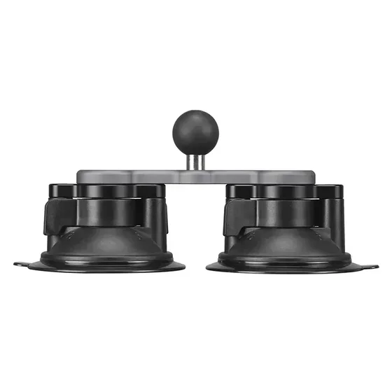 FANAUE Twist Lock Double Suction Cup Base Compatible Windshield Car Tablet Mount 360 Degree Rotation For RAM MOUNTS