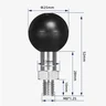 FANAUE Ball Adapter with M8 X 1.25 Threaded Post,Suitable for M8 Screw Holes on Motorcycles or Other Equipment