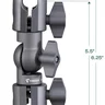FANAUE DA-120PRO Double Socket Swivel Arm Compatible with 1 Inches/B Size /25mm Ball Mounts Accessories, Powerful Clamp Compatible with RAM Mount