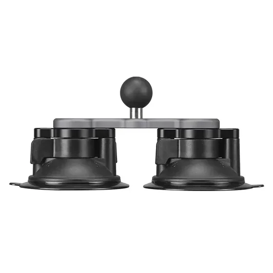 FANAUE Twist Lock Double Suction Cup Base Compatible Windshield Car Tablet Mount 360 Degree Rotation For RAM MOUNTS