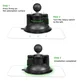 FANAUE Mount Twist-Lock Suction Cup Base with Vehicle Windshields SC-01 B Size 1" Ball for RAM Mounts