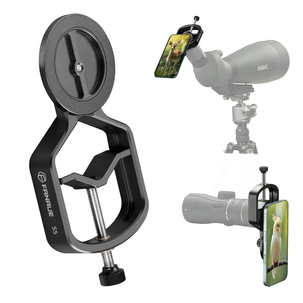 Magnetic Universal Spotting Scope Phone Adapter, Fits 2.16" Eyepiece Max（Only Available for iPhone）_main