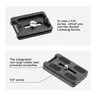 FANAUE AP-60 Universal Quick Release Plate, All Metal with 1/4 Inch Screw, Fits Standard Arca-Swiss Style Clamp, Camera Mount Plate for Tripod Ball Head