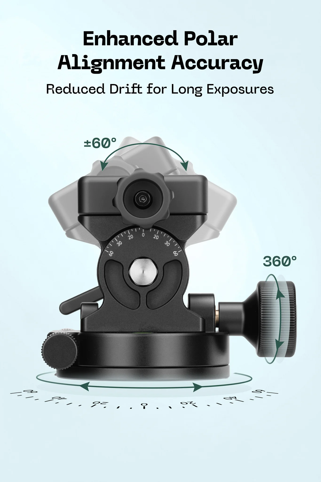 FANAUE D4 EQ Base, EQ Ballhead, Telescope Accessory, Black