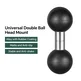 FANAUE LB-01 Double Ball Head Adapter, Male to Female Ball Connection, 25mm to 17mm Ball Conversion, for Double Socket Arms
