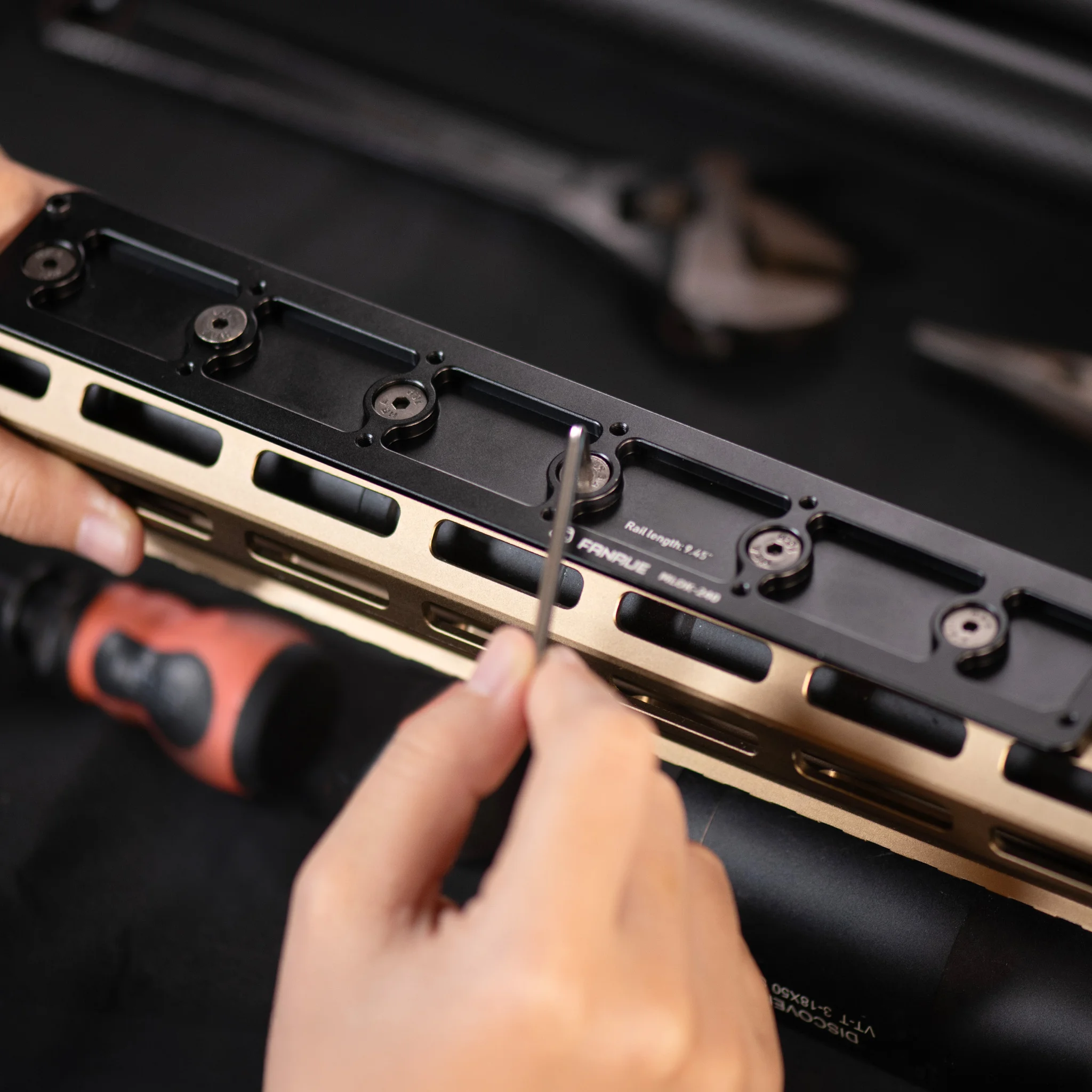 FANAUE  MLOK-240 Arca Rail Tripod Mount Mlok Adapter Compatiable Arca-Swiss/RRS(240mm)