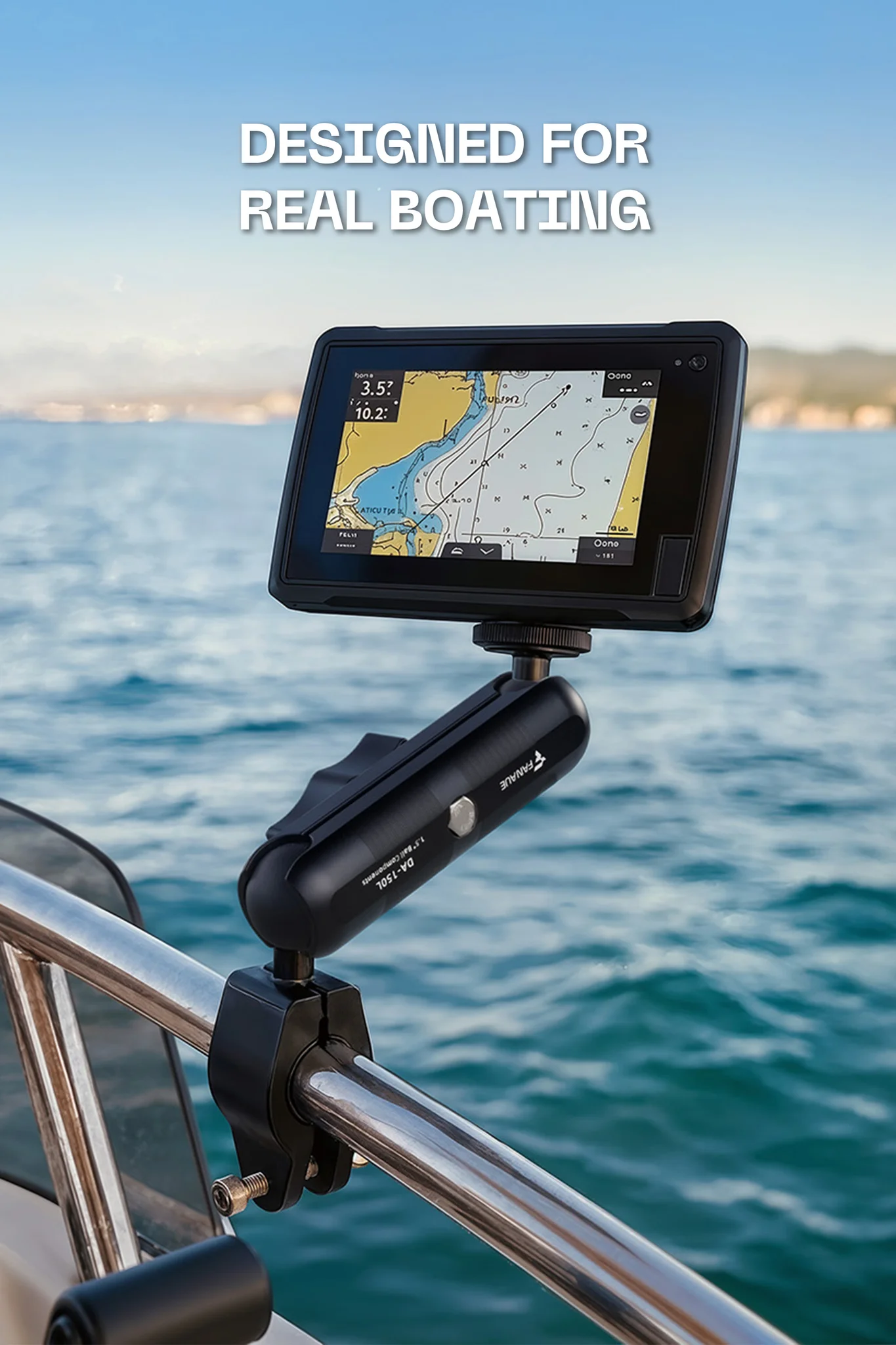 FANAUE DA-150L Aluminum Alloy 1.5" Double Socket Arm,Compatible with RAM C Size 1.5 inch Ball Components(6" Length)