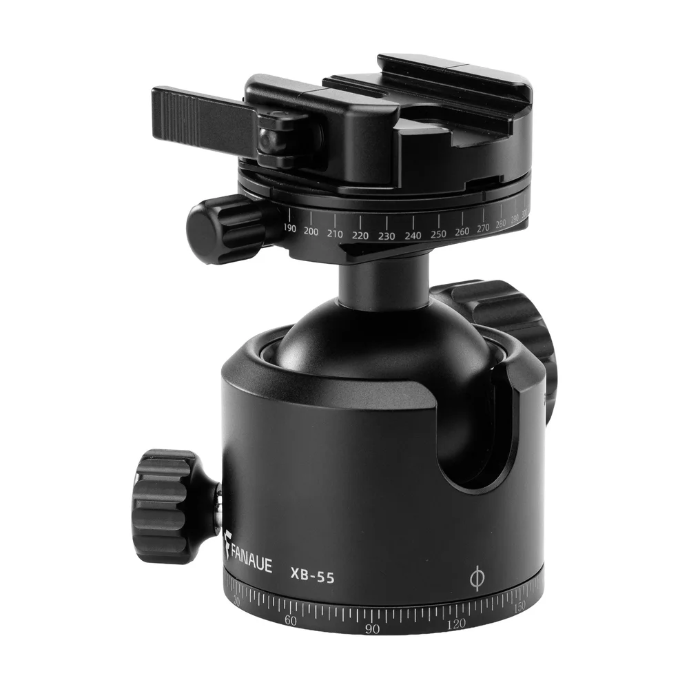 FANAUE XB-55T Precision Rotation Scale Panoramic Ball Head With Arca Quick Release Plate Precision Rotation Scale For Shooting/Hunting/Photography (Load 30KG)_main