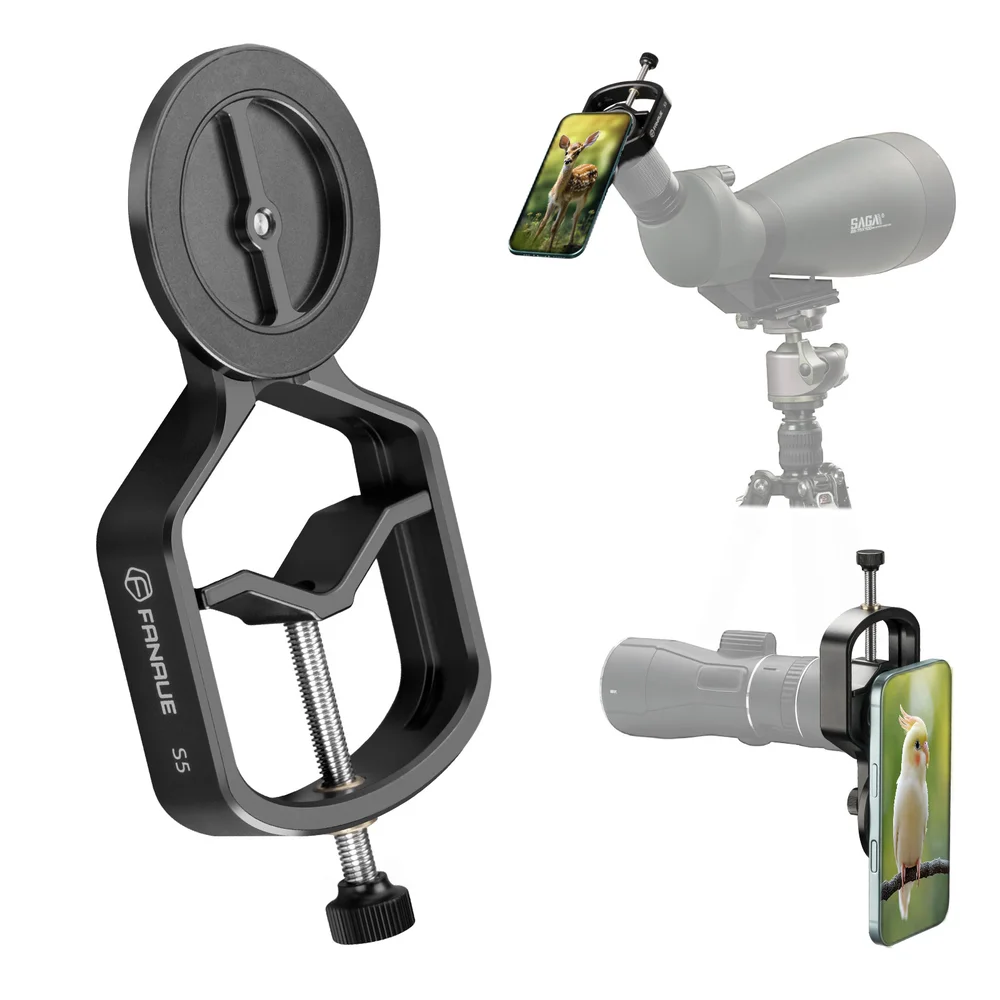 Magnetic Universal Spotting Scope Phone Adapter, Fits 2.16" Eyepiece Max（Only Available for iPhone）_main