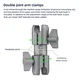 FANAUE Composite Dual-sided 360° rotation Double Socket Swivel Arm Compatible with RAM Mounts 1" Ball Components
