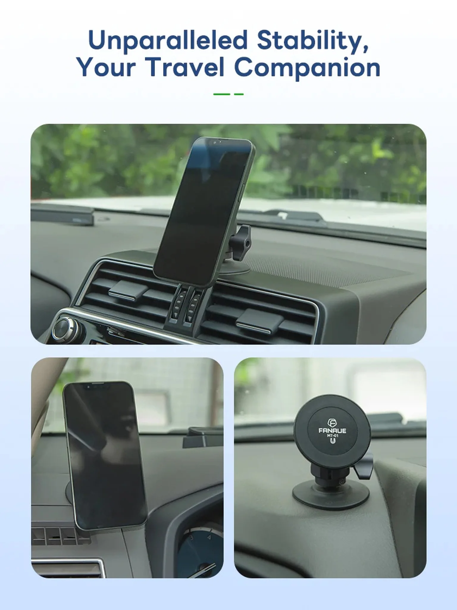 FANAUE SC-03T Magnetic CarPhone Holder for Dashboard