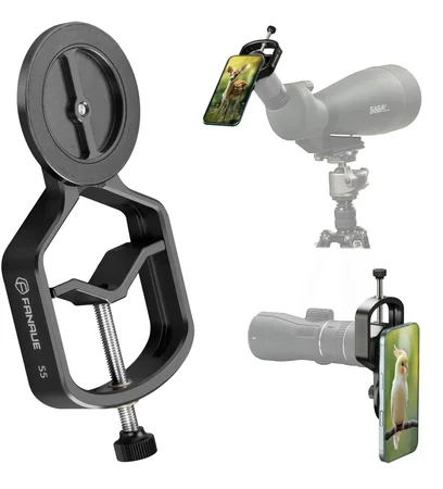 Magnetic Universal Spotting Scope Phone Adapter, Fits 2.16" Eyepiece Max（Only Available for iPhone）