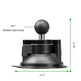 FANAUE Mount Twist-Lock Suction Cup Base with Vehicle Windshields SC-01 B Size 1" Ball for RAM Mounts