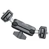 FANAUE HB-04T Camera Articulating Magic Arm, Dual Ballhead Monitor Holder Featuring 1/4" Thread Screw and Positioning Holes