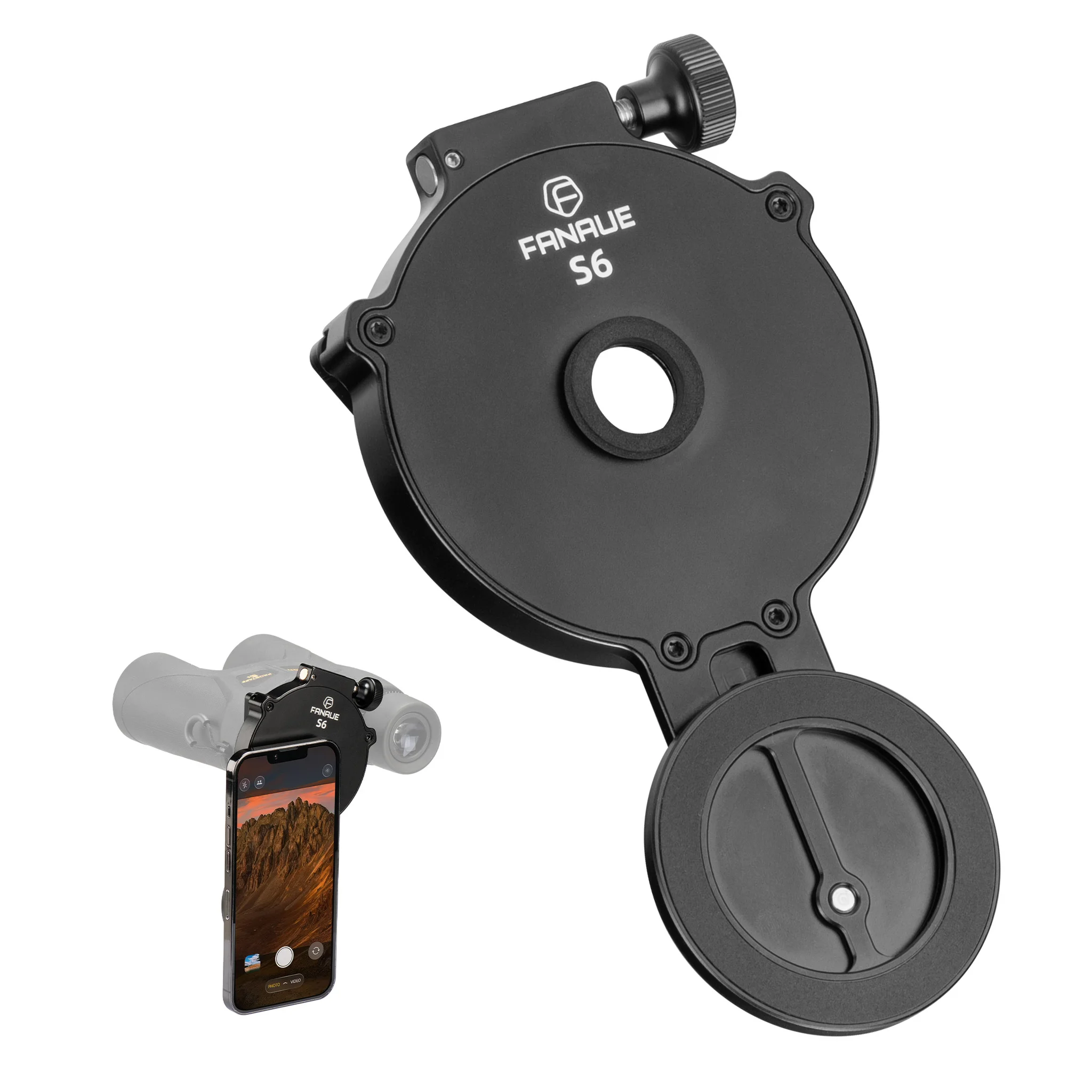 FANAUE Smartphone Digiscoping Adapter with Magnetic Mount For for Binoculars and Spotting Scope