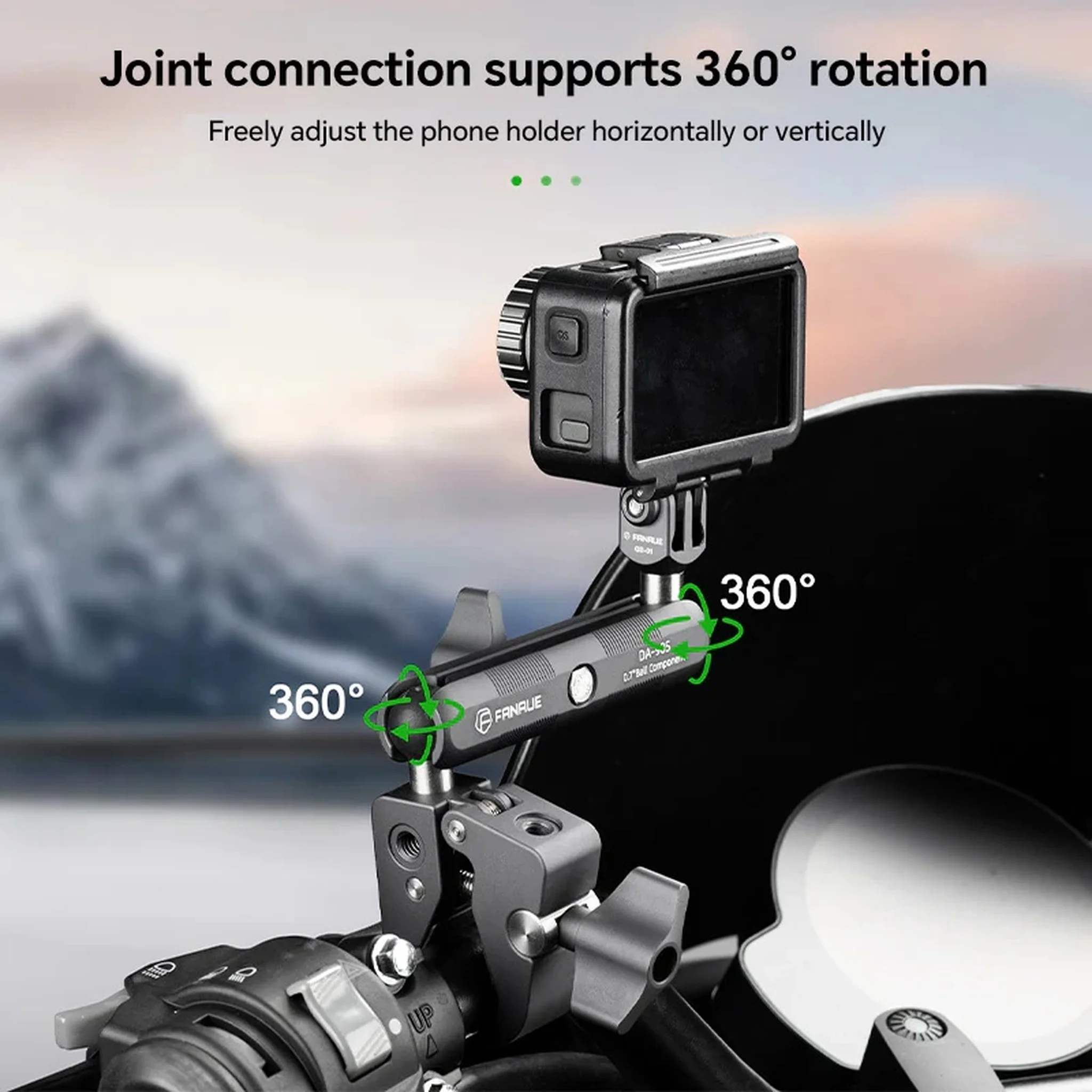 FANAUE Double Socket Arm Compatible With 17mm Ball (Three models)