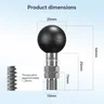 FANAUE M10LX1.25 Mirror Mount Ball Base,Stainless Steel Material