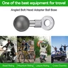 FANAUE MB-01 Ball Mount Base with 10mm Mounting Hole,Angled Motorcycle Mirror Mounting Base, Compatible with DA-60 DA-90 DA-150 Double Socket Arm And Bike Motorcycle Mirrors Lever Phone Holder